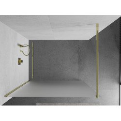 Mexen Kioto Walk-In Zuhanyfal 90 x 200 cm,   szatén  8 mm,  arany  - 800-090-101-50-3 Walk-In Zuhanyfal