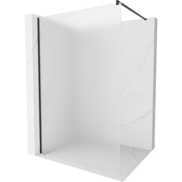 Mexen Kioto Walk-In Zuhanyfal 70 x 200 cm,   szatén  8 mm,  fekete  - 800-070-101-70-3 Walk-In Zuhanyfal