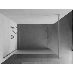 Mexen Kioto Walk-In Zuhanyfal 80 x 200 cm,  átlátszó üveg/ szatén  8 mm, króm - 800-080-101-01-3 Walk-In Zuhanyfal