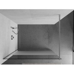 Mexen Kioto Walk-In Zuhanyfal 110 x 200 cm,  átlátszó üveg/ szatén  8 mm, króm - 800-110-101-01-3 Walk-In Zuhanyfal