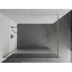 Mexen Kioto Walk-In Zuhanyfal 70 x 200 cm,  átlátszó üveg/ szatén  8 mm,  arany  - 800-070-101-50-3 Walk-In Zuhanyfal