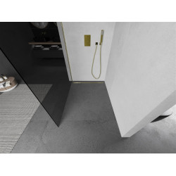 Mexen Kioto Walk-In Zuhanyfal 70 x 200 cm, grafit 8 mm,  arany  - 800-070-101-50-4 Walk-In Zuhanyfal