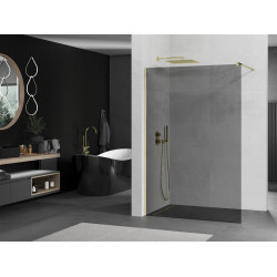 Mexen Kioto Walk-In Zuhanyfal 70 x 200 cm, grafit 8 mm,  arany  - 800-070-101-50-4 Walk-In Zuhanyfal Walk-In Zuhanyfal 406594 Mexen