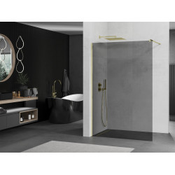 Mexen Kioto Walk-In Zuhanyfal 90 x 200 cm, grafit 8 mm,  arany  - 800-090-101-50-4 Walk-In Zuhanyfal Walk-In Zuhanyfal 406594 Mexen