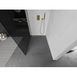 Mexen Kioto Walk-In Zuhanyfal 90 x 200 cm, grafit 8 mm,  arany  - 800-090-101-50-4 Walk-In Zuhanyfal