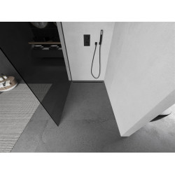 Mexen Kioto Walk-In Zuhanyfal 70 x 200 cm, grafit 8 mm,  fekete  - 800-070-101-70-4 Walk-In Zuhanyfal