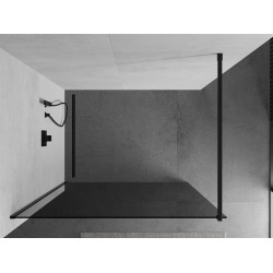Mexen Kioto Walk-In Zuhanyfal 70 x 200 cm, grafit 8 mm,  fekete  - 800-070-101-70-4 Walk-In Zuhanyfal