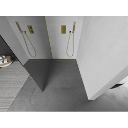 Mexen Kioto Walk-In Zuhanyfal 80 x 200 cm,  tükör üveg   8 mm,  arany  - 800-080-101-50-5 Walk-In Zuhanyfal