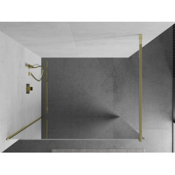 Mexen Kioto Walk-In Zuhanyfal 80 x 200 cm,  tükör üveg   8 mm,  arany  - 800-080-101-50-5 Walk-In Zuhanyfal