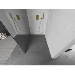 Mexen Kioto Walk-In Zuhanyfal 80 x 200 cm,  tükör üveg   8 mm,  arany  - 800-080-101-50-5 Walk-In Zuhanyfal