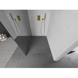 Mexen Kioto Walk-In Zuhanyfal 90 x 200 cm,  tükör üveg   8 mm,  arany  - 800-090-101-50-5 Walk-In Zuhanyfal