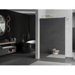Mexen Kioto Walk-In Zuhanyfal 90 x 200 cm,  tükör üveg   8 mm,  arany  - 800-090-101-50-5 Walk-In Zuhanyfal Walk-In Zuhanyfal 406594 Mexen
