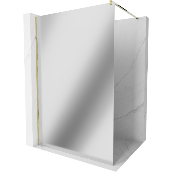 Mexen Kioto Walk-In Zuhanyfal 100 x 200 cm,  tükör üveg   8 mm,  arany  - 800-100-101-50-5 Walk-In Zuhanyfal