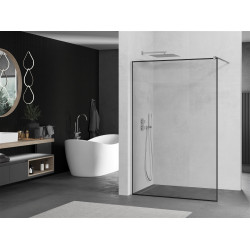 Mexen Kioto Walk-In Zuhanyfal 60 x 200 cm,  átlátszó üveg/ fekete    8 mm, króm - 800-060-101-01-7 Walk-In Zuhanyfal Walk-In Zuhanyfal 406594 Mexen