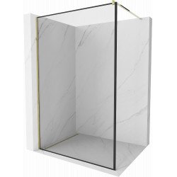 Mexen Kioto Walk-In Zuhanyfal 50 x 200 cm,  átlátszó üveg/ fekete    8 mm,  arany  - 800-050-101-50-7 Walk-In Zuhanyfal Walk-In Zuhanyfal 406594 Mexen