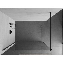 Mexen Kioto Walk-In Zuhanyfal 50 x 200 cm,  átlátszó üveg/ fekete    8 mm,  fekete  - 800-050-101-70-7 Walk-In Zuhanyfal