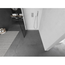 Mexen Kioto Walk-In Zuhanyfal 80 x 200 cm,  átlátszó üveg/ fekete    8 mm, króm - 800-080-101-01-7 Walk-In Zuhanyfal