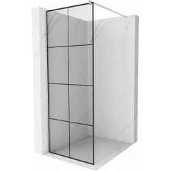 Mexen Kioto Walk-In Zuhanyfal 80 x 200 cm,  átlátszó üveg/ fekete    8 mm, króm - 800-080-101-01-7 Walk-In Zuhanyfal Walk-In Zuhanyfal 406594 Mexen