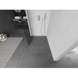 Mexen Kioto Walk-In Zuhanyfal 90 x 200 cm,  átlátszó üveg/ fekete    8 mm, króm - 800-090-101-01-7 Walk-In Zuhanyfal