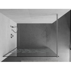 Mexen Kioto Walk-In Zuhanyfal 80 x 200 cm,  átlátszó üveg/fehér   8 mm, króm - 800-080-101-01-8 Walk-In Zuhanyfal