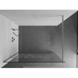 Mexen Kioto Walk-In Zuhanyfal 80 x 200 cm,  átlátszó üveg/fehér   8 mm, króm - 800-080-101-01-8 Walk-In Zuhanyfal