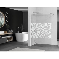 Mexen Kioto Walk-In Zuhanyfal 80 x 200 cm,  átlátszó üveg/fehér   8 mm, króm - 800-080-101-01-8 Walk-In Zuhanyfal Walk-In Zuhanyfal 406594 Mexen