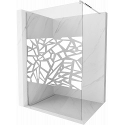 Mexen Kioto Walk-In Zuhanyfal 100 x 200 cm,  átlátszó üveg/fehér   8 mm, króm - 800-100-101-01-8 Walk-In Zuhanyfal Walk-In Zuhanyfal 406594 Mexen