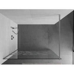 Mexen Kioto Walk-In Zuhanyfal 100 x 200 cm,  átlátszó üveg/fehér   8 mm, króm - 800-100-101-01-8 Walk-In Zuhanyfal
