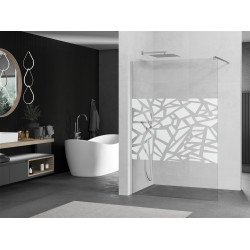 Mexen Kioto Walk-In Zuhanyfal 110 x 200 cm,  átlátszó üveg/fehér   8 mm, króm - 800-110-101-01-8 Walk-In Zuhanyfal Walk-In Zuhanyfal 406594 Mexen