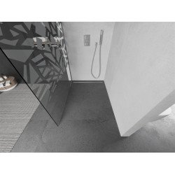 Mexen Kioto Walk-In Zuhanyfal 140 x 200 cm,  átlátszó üveg/fehér   8 mm, króm - 800-140-101-01-8 Walk-In Zuhanyfal