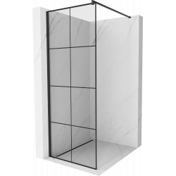 Mexen Kioto Walk-In Zuhanyfal 80 x 200 cm,  átlátszó üveg/ fekete    8 mm,  fekete  - 800-080-101-70-7 Walk-In Zuhanyfal Walk-In Zuhanyfal 406594 Mexen