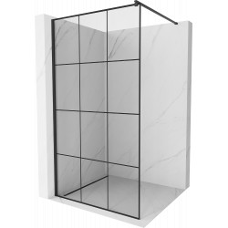 Mexen Kioto Walk-In Zuhanyfal 120 x 200 cm,  átlátszó üveg/ fekete    8 mm,  fekete  - 800-120-101-70-7 Walk-In Zuhanyfal Walk-In Zuhanyfal 406594 Mexen