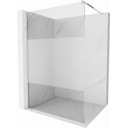 Mexen Kioto Walk-In Zuhanyfal 140 x 200 cm,  átlátszó üveg/ szatén  8 mm, króm - 800-140-101-01-3 Walk-In Zuhanyfal Walk-In Zuhanyfal 406594 Mexen