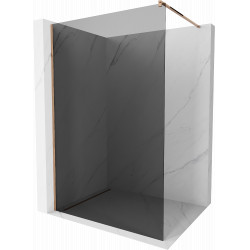 Mexen Kioto Walk-In Zuhanyfal 140 x 200 cm, grafit 8 mm,  rózsa arany - 800-140-101-60-4 Walk-In Zuhanyfal Walk-In Zuhanyfal 406594 Mexen