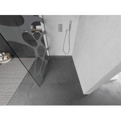 Mexen Kioto Walk-In Zuhanyfal 80 x 200 cm,  átlátszó üveg/fehér   8 mm, króm - 800-080-101-01-9 Walk-In Zuhanyfal