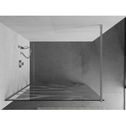 Mexen Kioto Walk-In Zuhanyfal 80 x 200 cm,  átlátszó üveg/fehér   8 mm, króm - 800-080-101-01-9 Walk-In Zuhanyfal