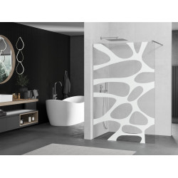 Mexen Kioto Walk-In Zuhanyfal 80 x 200 cm,  átlátszó üveg/fehér   8 mm, króm - 800-080-101-01-9 Walk-In Zuhanyfal Walk-In Zuhanyfal 406594 Mexen