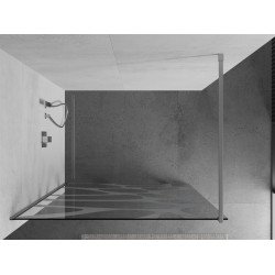 Mexen Kioto Walk-In Zuhanyfal 80 x 200 cm,  átlátszó üveg/fehér   8 mm, króm - 800-080-101-01-9 Walk-In Zuhanyfal
