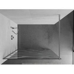 Mexen Kioto Walk-In Zuhanyfal 90 x 200 cm,  átlátszó üveg/fehér   8 mm, króm - 800-090-101-01-9 Walk-In Zuhanyfal