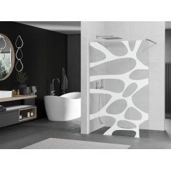 Mexen Kioto Walk-In Zuhanyfal 90 x 200 cm,  átlátszó üveg/fehér   8 mm, króm - 800-090-101-01-9 Walk-In Zuhanyfal Walk-In Zuhanyfal 406594 Mexen