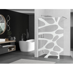Mexen Kioto Walk-In Zuhanyfal 100 x 200 cm,  átlátszó üveg/fehér   8 mm, króm - 800-100-101-01-9 Walk-In Zuhanyfal Walk-In Zuhanyfal 406594 Mexen