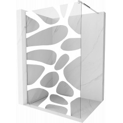 Mexen Kioto Walk-In Zuhanyfal 100 x 200 cm,  átlátszó üveg/fehér   8 mm, króm - 800-100-101-01-9 Walk-In Zuhanyfal Walk-In Zuhanyfal 406594 Mexen