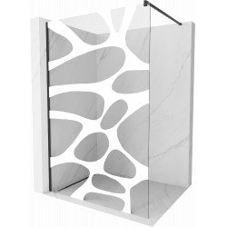 Mexen Kioto Walk-In Zuhanyfal 70 x 200 cm,  átlátszó üveg/fehér   8 mm,  fekete  - 800-070-101-70-9 Walk-In Zuhanyfal Walk-In Zuhanyfal 406594 Mexen