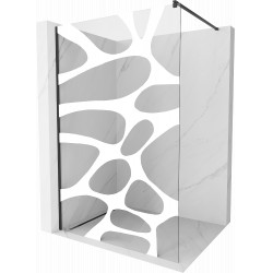 Mexen Kioto Walk-In Zuhanyfal 120 x 200 cm,  átlátszó üveg/fehér   8 mm,  fekete  - 800-120-101-70-9 Walk-In Zuhanyfal Walk-In Zuhanyfal 406594 Mexen