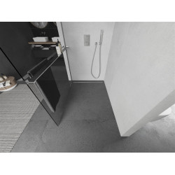 Mexen Kioto+ Walk-In Zuhanyfal    törölközö  tartóval  80 x 200 cm,  átlátszó üveg 8 mm, króm - 800-080-121-01- Walk-In Zuhanyfal