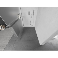 Mexen Kioto+ Walk-In Zuhanyfal    törölközö  tartóval  90 x 200 cm,   szatén  8 mm, króm - 800-090-121-01-3 Walk-In Zuhanyfal