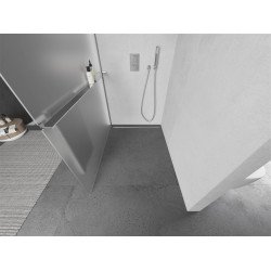Mexen Kioto+ Walk-In Zuhanyfal    törölközö  tartóval  90 x 200 cm,   szatén  8 mm, króm - 800-090-121-01-3 Walk-In Zuhanyfal