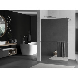Mexen Kioto+ Walk-In Zuhanyfal    törölközö  tartóval  80 x 200 cm,  tükör üveg   8 mm, króm - 800-080-121-01-5 Walk-In Zuhanyfal Walk-In Zuhanyfal 406594 Mexen