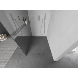 Mexen Kioto+ Walk-In Zuhanyfal    törölközö  tartóval  100 x 200 cm,  tükör üveg   8 mm, króm - 800-100-121-01-5 Walk-In Zuhanyfal