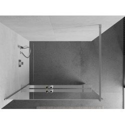 Mexen Kioto+ Walk-In Zuhanyfal    törölközö  tartóval  120 x 200 cm,  tükör üveg   8 mm, króm - 800-120-121-01-5 Walk-In Zuhanyfal